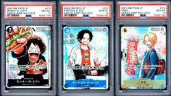 PSA 10 SEQUENTIAL Sabo Ace Luffy Saikyo Jump 2024 Set Promo Japanese ONE PIECE - Image 1