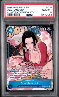 2025 ONE PIECE PROMOS ILLUSTRATION BOX VOL.1 #004 BOA HANCOCK PSA 10 - Image 1