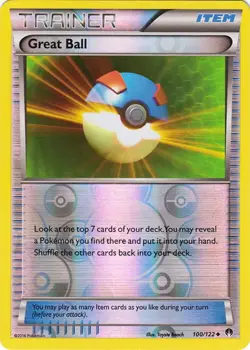 Great Ball 100/122 Reverse Holo BREAKpoint Pokemon Card NM - Image 1