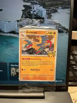 Pokemon Chicago Field Museum Fossil Exhibit Archeops Promo Card IN HAND - Image 1