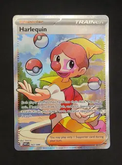 Harlequin 163 White Flare Pokemon card - Image 1