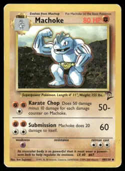 Pokemon Cards Machoke 49/130 Base Set 2 Uncommon HP - Image 1