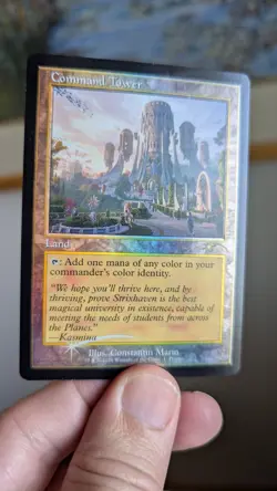 1x Command Tower FOIL Promo Book NM - Omens Of Chaos Strixhaven MTG Magic x1 - Image 1