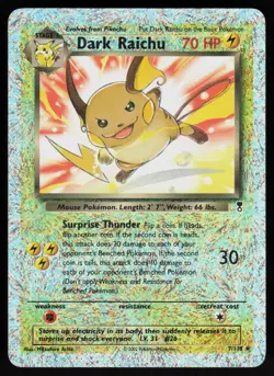 Pokemon Dark Raichu 7/110 Legendary Collection Reverse Holo Heavily Played - Image 1