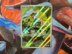2023 Pokemon Caterpie 172/165 Illustration Rare Holo Scarlet & Violet 151 NM - Image 1