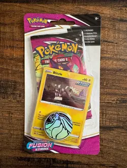 Pokemon TCG Blitzle SWSH173 Holo Promo Fusion Strike booster with suicune coin - Image 1