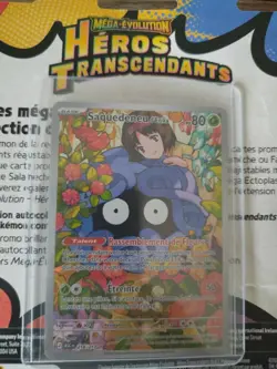 Carte Pokemon Saquedeneu D Erika AR 218/217 Heros Transcendants ME 2.5 Neuf FR - Image 1