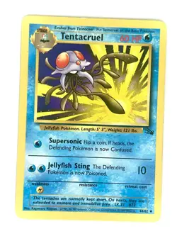 Tentacruel 44/62 Uncommon Fossil Pokemon Moderately Played - Image 1