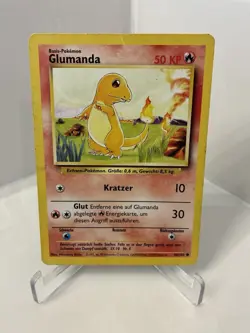 Pokemon Base Set GERMAN Charmander / Glumanda 46/102 (Damaged) FREE SHIPPING - Image 1