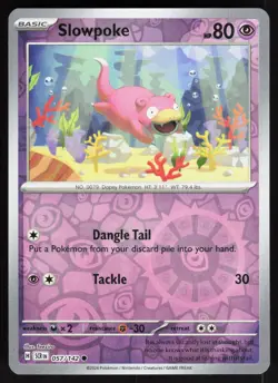 SLOWPOKE ( SCR 57/142 ) REVERSE HOLO - Pokemon - 2024 TEEZIRO LP - Image 1