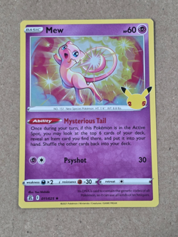 HOLO Mew 011/025 Celebrations Holo Pokemon TCG - Image 1