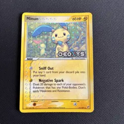 Pokemon TCG Minun EX Deoxys 41 / 107 - Reverse Holo - Near Mint - Image 1