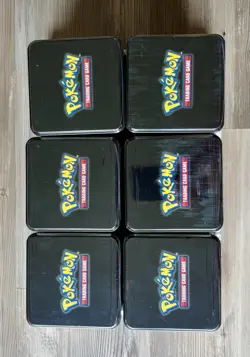 Pokemon TCG 6-Stack'em High Tin of 3 Booster Packs Factory Sealed New - Image 2