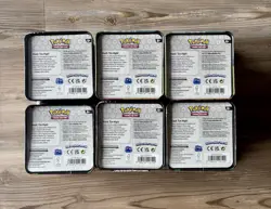 Pokemon TCG 6-Stack'em High Tin of 3 Booster Packs Factory Sealed New - Image 3