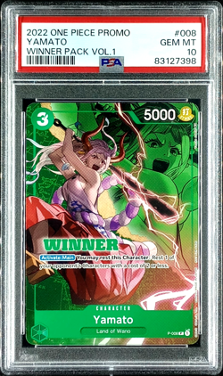 PSA 10 Gem Mint Yamato WINNER P-008 2022 Winner Pack Vol. 1 One Piece - Image 1