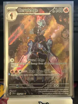 Pokemon TCG Ceruledge Illustration Rare Holo Card Sv08 Surging Sparks 197/191 NM - Image 1