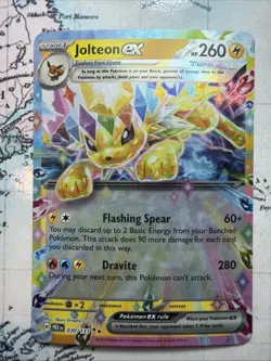 Pokemon TCG Jolteon EX Prismatic Evolutions Holo Double Rare Card 030/131 - Image 1