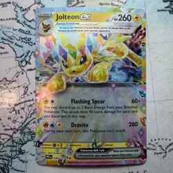 Pokemon TCG Jolteon EX Prismatic Evolutions Holo Double Rare Card 030/131 - Image 3