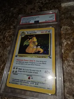 1999 Pokemon Dragonite 1st Edition Fossil Holo 4/62 PSA 9 Mint - Image 3