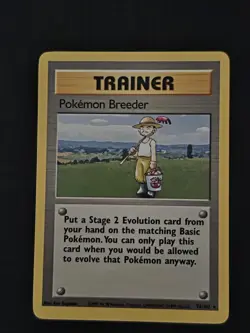 76/102 Pokemon Breeder. Base Set Unlimited. Free Aus Tracked Shipping - Image 1
