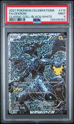 2021 POKEMON CELEBRATIONS CLASSIC COLL #114 FULL ART/ZEKROM PSA 9 - Image 1