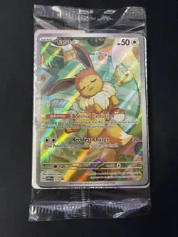 Pokemon SEALED Eevee SVP 173 Prismatic Evolutions Holofoil ETB Black Star Promo - Image 1