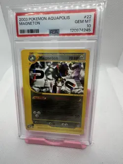 2003 POKEMON AQUAPOLIS #22 MAGNETON PSA 10 - Image 1