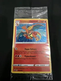 Pokemon TCG Special Delivery Charizard SWSH075 Holo Black Star Promo Sealed - Image 2