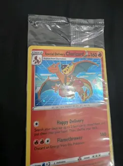Pokemon TCG Special Delivery Charizard SWSH075 Holo Black Star Promo Sealed - Image 3