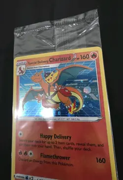 Pokemon TCG Special Delivery Charizard SWSH075 Holo Black Star Promo Sealed - Image 4