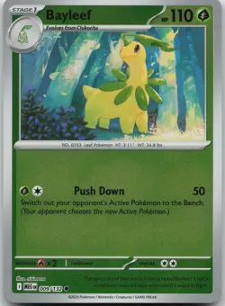 Bayleef 009/132 Common Mega Evolution Pokemon Reverse Holo Near Mint - Image 1