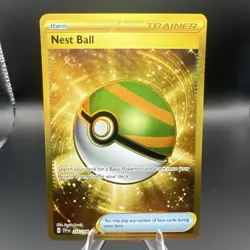 Pokemon Nest Ball Gold Secret Rare Trainer Holo SV01 255/198 Scarlet & Violet - Image 1
