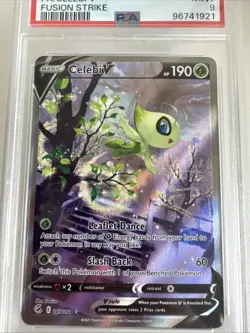 Pokemon TCG Celebi V Fusion Strike 245/264 Holo Full Art Ultra Rare PSA 9 - Image 2