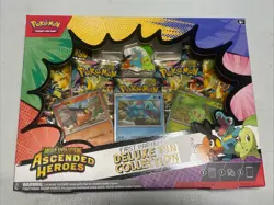 Pokemon Mega Evolution Ascended Heroes Deluxe Pin Box Chikorita Tepig Totodile - Image 2