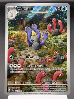 Wugtrio 224/091 - Illustration Rare - Paldean Fates Pokemon Card NM - Image 1