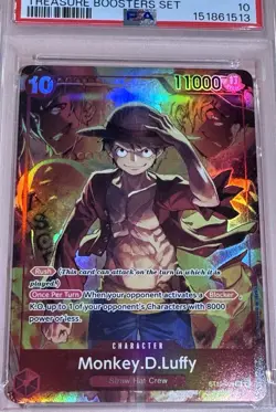 2024 One Piece EN Monkey D. Luffy Treasure Boosters Set PSA 10 - Image 3