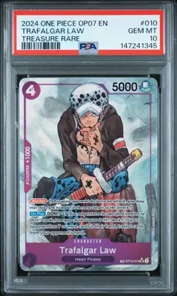 Trafalgar Law Treasure Rare ST10-010 One Piece English PSA 10 - Image 1