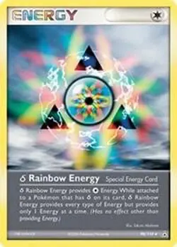 Delta Rainbow Energy 98/110 Holon Phantoms Pokemon Card NM - Image 1