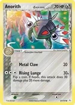 Anorith (Delta Species) 57/110 Holon Phantoms Pokemon Card NM - Image 1