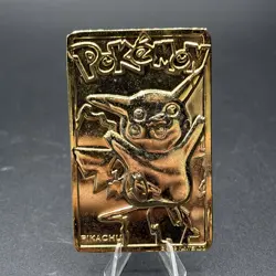 PIKACHU Pokemon 23K Gold Plated Trading Card 1999 Burger King Limited Edition - Image 1