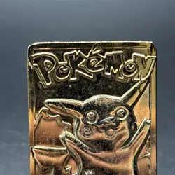 PIKACHU Pokemon 23K Gold Plated Trading Card 1999 Burger King Limited Edition - Image 2