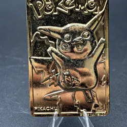 PIKACHU Pokemon 23K Gold Plated Trading Card 1999 Burger King Limited Edition - Image 3