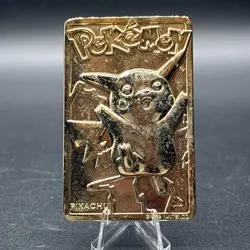 PIKACHU Pokemon 23K Gold Plated Trading Card 1999 Burger King Limited Edition - Image 4