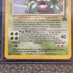 2000 Pokemon VENUSAUR Holo BLACK STAR PROMO Set Card #13 RARE Nintendo WOTC NM - Image 3