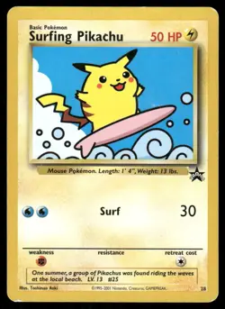 Pokemon Cards Surfing Pikachu 28 Wizards Black Star Promos Promo MP *INDENT* - Image 1