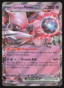 SV10: Destined Rivals Team Rocket's Mewtwo ex #081/182 Pokemon Card - Image 1