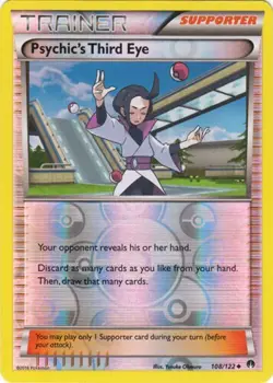 Psychics Third Eye 102/122 Breakpoint Reverse Holo Pokemon Card NM - Image 1