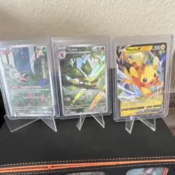 Pokemon TCG 5-Card Lot Pikachu V Wigglytuff ex Eevee Holo Full Art - Image 1