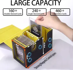 Card Deck Box for MTG Commander Deck Box with 2 Toploaders 35PT fits 240+ Single - Image 2