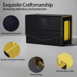 Card Deck Box for MTG Commander Deck Box with 2 Toploaders 35PT fits 240+ Single - Image 3